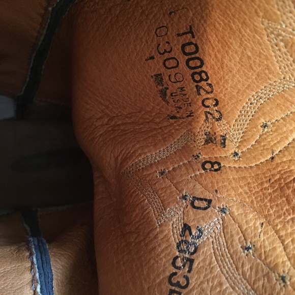 BLACK LUCCHESE WESTERN COWBOY ROPER BOOTS 8 D - Picture 2 of 6